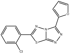 6-(2-chlorophenyl)-3-(2-furyl)[1,2,4]triazolo[3,4-b][1,3,4]thiadiazole 结构式