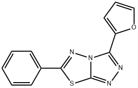 3-(2-furyl)-6-phenyl[1,2,4]triazolo[3,4-b][1,3,4]thiadiazole 结构式