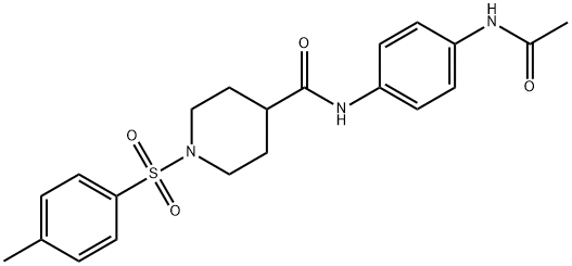 N-[4-(acetylamino)phenyl]-1-[(4-methylphenyl)sulfonyl]-4-piperidinecarboxamide Structure