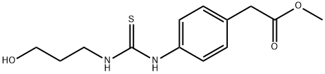 methyl [4-({[(3-hydroxypropyl)amino]carbothioyl}amino)phenyl]acetate 结构式