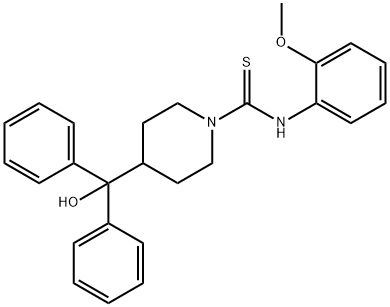 4-[hydroxy(diphenyl)methyl]-N-(2-methoxyphenyl)-1-piperidinecarbothioamide,516458-83-6,结构式