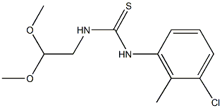 N-(3-chloro-2-methylphenyl)-N'-(2,2-dimethoxyethyl)thiourea 结构式