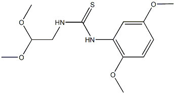 N-(2,2-dimethoxyethyl)-N'-(2,5-dimethoxyphenyl)thiourea 化学構造式