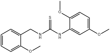 N-(2,5-dimethoxyphenyl)-N'-(2-methoxybenzyl)thiourea 结构式