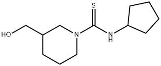 N-cyclopentyl-3-(hydroxymethyl)-1-piperidinecarbothioamide,516459-65-7,结构式