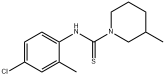 N-(4-chloro-2-methylphenyl)-3-methyl-1-piperidinecarbothioamide 结构式