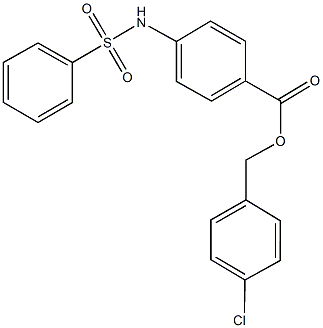 4-chlorobenzyl 4-[(phenylsulfonyl)amino]benzoate 化学構造式