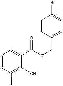 4-bromobenzyl 2-hydroxy-3-methylbenzoate,516466-45-8,结构式