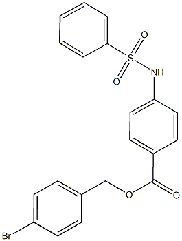 4-bromobenzyl 4-[(phenylsulfonyl)amino]benzoate 结构式