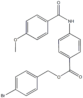 4-bromobenzyl 4-[(4-methoxybenzoyl)amino]benzoate Structure