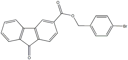 4-bromobenzyl 9-oxo-9H-fluorene-3-carboxylate Struktur