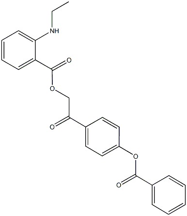 2-[4-(benzoyloxy)phenyl]-2-oxoethyl 2-(ethylamino)benzoate Structure