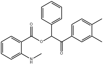 2-(3,4-dimethylphenyl)-2-oxo-1-phenylethyl 2-(methylamino)benzoate Structure