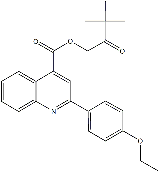 3,3-dimethyl-2-oxobutyl 2-(4-ethoxyphenyl)-4-quinolinecarboxylate Structure