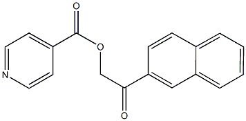 2-(2-naphthyl)-2-oxoethyl isonicotinate 化学構造式