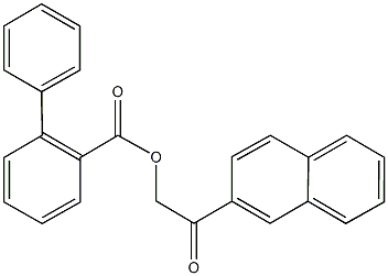 2-(2-naphthyl)-2-oxoethyl [1,1'-biphenyl]-2-carboxylate Struktur