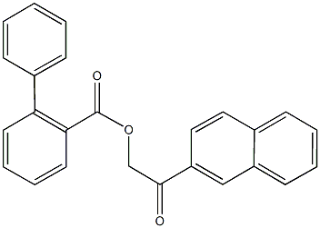 2-(2-naphthyl)-2-oxoethyl [1,1'-biphenyl]-2-carboxylate Structure