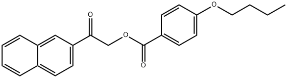 2-(2-naphthyl)-2-oxoethyl 4-butoxybenzoate 化学構造式