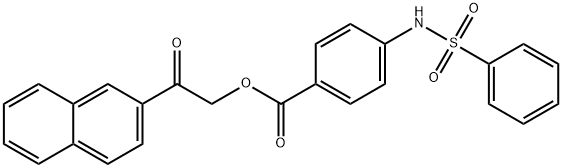 2-(2-naphthyl)-2-oxoethyl 4-[(phenylsulfonyl)amino]benzoate Structure