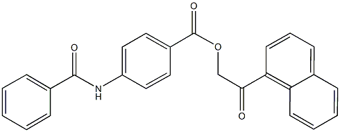 2-(1-naphthyl)-2-oxoethyl 4-(benzoylamino)benzoate Structure
