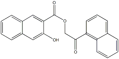 2-(1-naphthyl)-2-oxoethyl 3-hydroxy-2-naphthoate 化学構造式