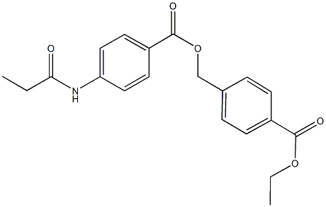 4-(ethoxycarbonyl)benzyl 4-(propionylamino)benzoate 结构式