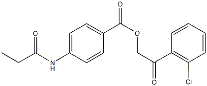 2-(2-chlorophenyl)-2-oxoethyl 4-(propionylamino)benzoate,516469-85-5,结构式