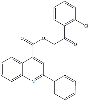 2-(2-chlorophenyl)-2-oxoethyl 2-phenyl-4-quinolinecarboxylate 结构式