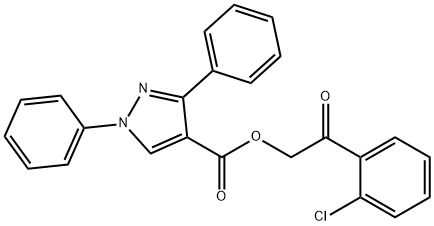 2-(2-chlorophenyl)-2-oxoethyl 1,3-diphenyl-1H-pyrazole-4-carboxylate,516470-05-6,结构式