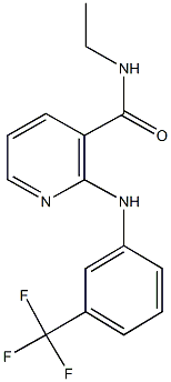 N-ethyl-2-[3-(trifluoromethyl)anilino]nicotinamide Structure