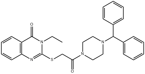 2-{[2-(4-benzhydryl-1-piperazinyl)-2-oxoethyl]sulfanyl}-3-ethyl-4(3H)-quinazolinone,517869-30-6,结构式