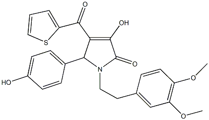 517870-74-5 1-[2-(3,4-dimethoxyphenyl)ethyl]-3-hydroxy-5-(4-hydroxyphenyl)-4-(2-thienylcarbonyl)-1,5-dihydro-2H-pyrrol-2-one