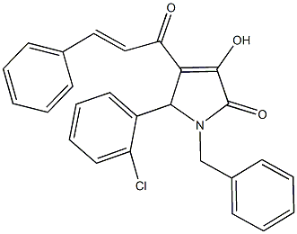 1-benzyl-5-(2-chlorophenyl)-4-cinnamoyl-3-hydroxy-1,5-dihydro-2H-pyrrol-2-one Struktur