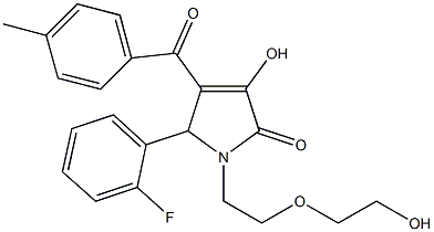 5-(2-fluorophenyl)-3-hydroxy-1-[2-(2-hydroxyethoxy)ethyl]-4-(4-methylbenzoyl)-1,5-dihydro-2H-pyrrol-2-one Structure