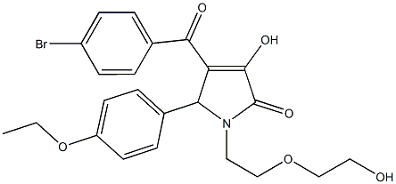 4-(4-bromobenzoyl)-5-(4-ethoxyphenyl)-3-hydroxy-1-[2-(2-hydroxyethoxy)ethyl]-1,5-dihydro-2H-pyrrol-2-one 结构式
