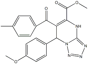 methyl 7-(4-methoxyphenyl)-6-(4-methylbenzoyl)-4,7-dihydrotetraazolo[1,5-a]pyrimidine-5-carboxylate Structure