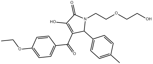 4-(4-ethoxybenzoyl)-3-hydroxy-1-[2-(2-hydroxyethoxy)ethyl]-5-(4-methylphenyl)-1,5-dihydro-2H-pyrrol-2-one 结构式