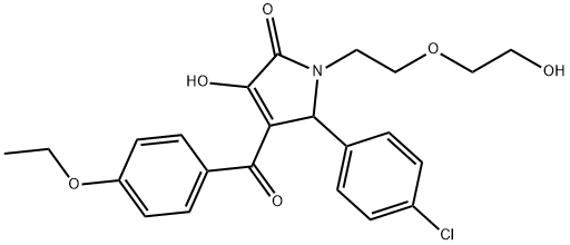 5-(4-chlorophenyl)-4-(4-ethoxybenzoyl)-3-hydroxy-1-[2-(2-hydroxyethoxy)ethyl]-1,5-dihydro-2H-pyrrol-2-one Structure