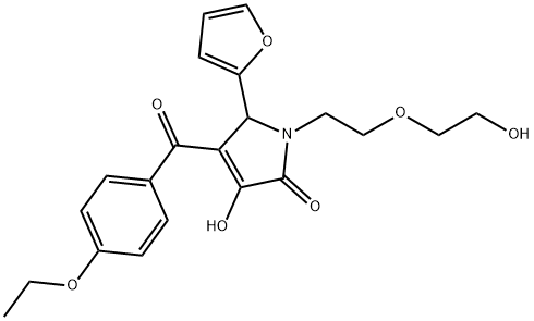 4-(4-ethoxybenzoyl)-5-(2-furyl)-3-hydroxy-1-[2-(2-hydroxyethoxy)ethyl]-1,5-dihydro-2H-pyrrol-2-one Structure