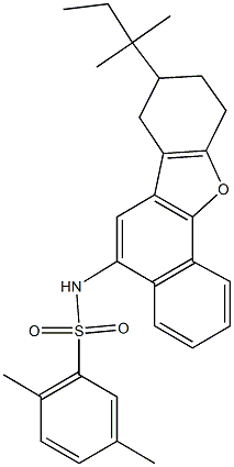 2,5-dimethyl-N-(8-tert-pentyl-7,8,9,10-tetrahydronaphtho[1,2-b][1]benzofuran-5-yl)benzenesulfonamide Structure