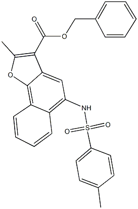 benzyl 2-methyl-5-{[(4-methylphenyl)sulfonyl]amino}naphtho[1,2-b]furan-3-carboxylate Structure