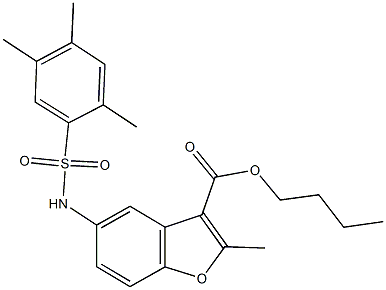 butyl 2-methyl-5-{[(2,4,5-trimethylphenyl)sulfonyl]amino}-1-benzofuran-3-carboxylate|