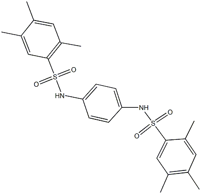 2,4,5-trimethyl-N-(4-{[(2,4,5-trimethylphenyl)sulfonyl]amino}phenyl)benzenesulfonamide Struktur