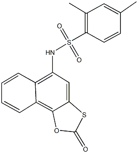 2,4-dimethyl-N-(2-oxonaphtho[2,1-d][1,3]oxathiol-5-yl)benzenesulfonamide Struktur