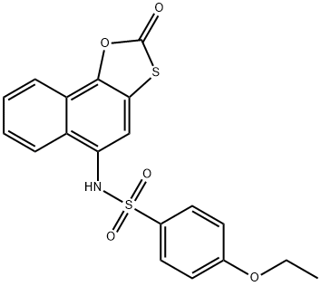 4-ethoxy-N-(2-oxonaphtho[2,1-d][1,3]oxathiol-5-yl)benzenesulfonamide 化学構造式