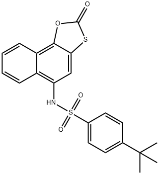 4-tert-butyl-N-(2-oxonaphtho[2,1-d][1,3]oxathiol-5-yl)benzenesulfonamide 结构式
