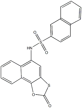 N-(2-oxonaphtho[2,1-d][1,3]oxathiol-5-yl)-2-naphthalenesulfonamide 化学構造式