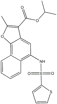 isopropyl 2-methyl-5-[(2-thienylsulfonyl)amino]naphtho[1,2-b]furan-3-carboxylate Structure