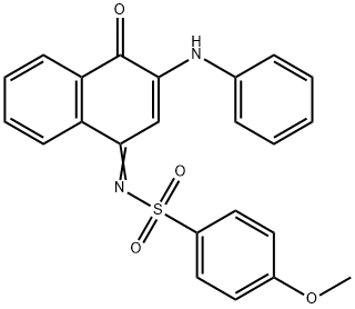 N-(3-anilino-4-oxo-1(4H)-naphthalenylidene)-4-methoxybenzenesulfonamide Struktur