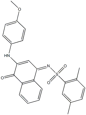 N-(3-(4-methoxyanilino)-4-oxo-1(4H)-naphthalenylidene)-2,5-dimethylbenzenesulfonamide,518055-38-4,结构式